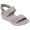 Keilsandalette SKECHERS "ARYA-ON THE RISE", Damen, Gr. 39, grau (taupe), Textil, Lederimitat, casual, Schuhe, Plateausandale, Klettschuh mit Luxe Foam