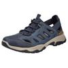 Slip-On Sneaker RIEKER, Herren, Gr. 47, blau (jeansblau, braun), Lederimitat, Textil, casual, Schuhe, Schlupfschuh, Trekkingschuh, Outdoorschuh mit Gummizug, Topseller