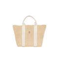 Tragetasche TOMMY HILFIGER "TH SPRING LOGO TOTE", Damen, Gr. B/H/T: 50cm x 13cm x 17cm, beige, Lederimitat, Taschen, Damen Henkeltasche, Strandtasche, Shopper mit TH-Emblem