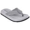 Zehentrenner SKECHERS "TANTRIC-FRITZ", Herren, Gr. 47,5, grau (hellgrau), Textil, used, casual, Schuhe, Sommerschuh, Schlappen, Poolslides, Badeschuh, mit weichem Zehensteg