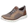 Slip-On Sneaker RIEKER, Herren, Gr. 43, beige (beige, braun), Lederimitat, Textil, sportlich, Schuhe, Schlupfschuh, Slipper, Freizeitschuh, Gummizug und helle Laufsohle