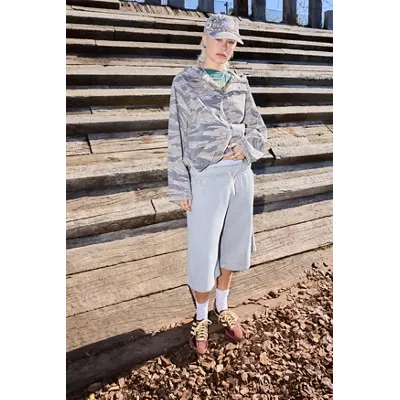 BDG Camo Shell Jacket - Dark Green S at Urban Outfitters