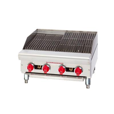 American Range ARSRB-24 LP 24" Gas Charbroiler w/ Cast Iron Grates - Liquid Propane, Stainless Steel, Gas Type: LP