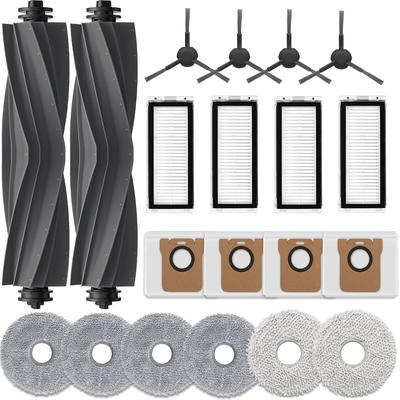 TEMU 20pcs Accessory Set For L20 Ultra, 6 Mop Pads 4 X Dust Bags 2 X Main Brush 4 X Side Brushes 4 X Filters Robot Vacuum Cleaner Parts Accessories Image