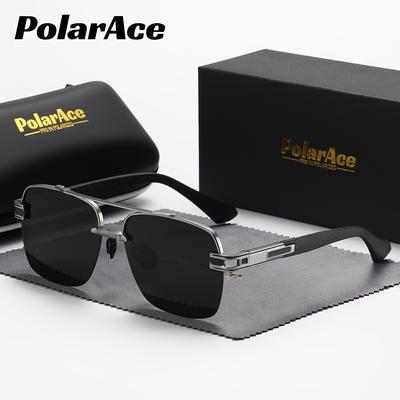 TEMU Polarace Unisex High-end Retro And Cool-looking Oval Frame Glasses Driving Glasses Image