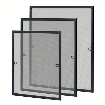 TEMU Fly Screen Window With Aluminum Frame Mosquito-proof Fly-proof Mosquito Window Net Mosquito Net Without Drilling Or Screws Image