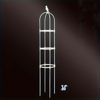 TEMU 1 Set 2/3 Layers Diy Garden Climbing Fence, Garden Climbing Decor Support, Plastic And Metal, With Diy Stakes, For Flower, Grape, Tomato, Cucumber Image