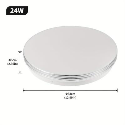 TEMU Round Led Ceiling Light - Energy-saving & - 18w To 48w, 6500k Cool White, Warm White 3000k- For Kitchen, Bedroom, Bathroom, Hallway, Garage, Shower Ceiling Lamp - Decor Image