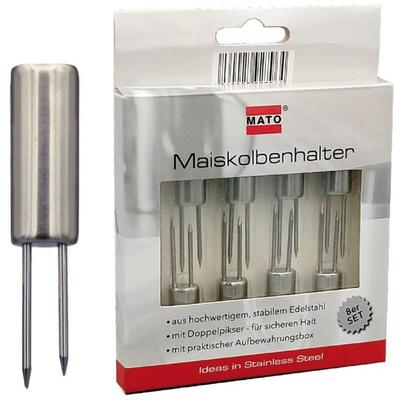 Mato - Maiskolbenhalter 8er Set Edelstahl Grillbesteck-Set Grillzubehör Maiskolbenspieße ca. 7 x Image