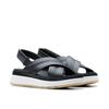 Sandale CLARKS "Tuscan Cross", Damen, Gr. 41, schwarz (schwarz leather), Leder, sportlich, Schuhe, Sandalette, Flats, Sommerschuh mit Plateausohle