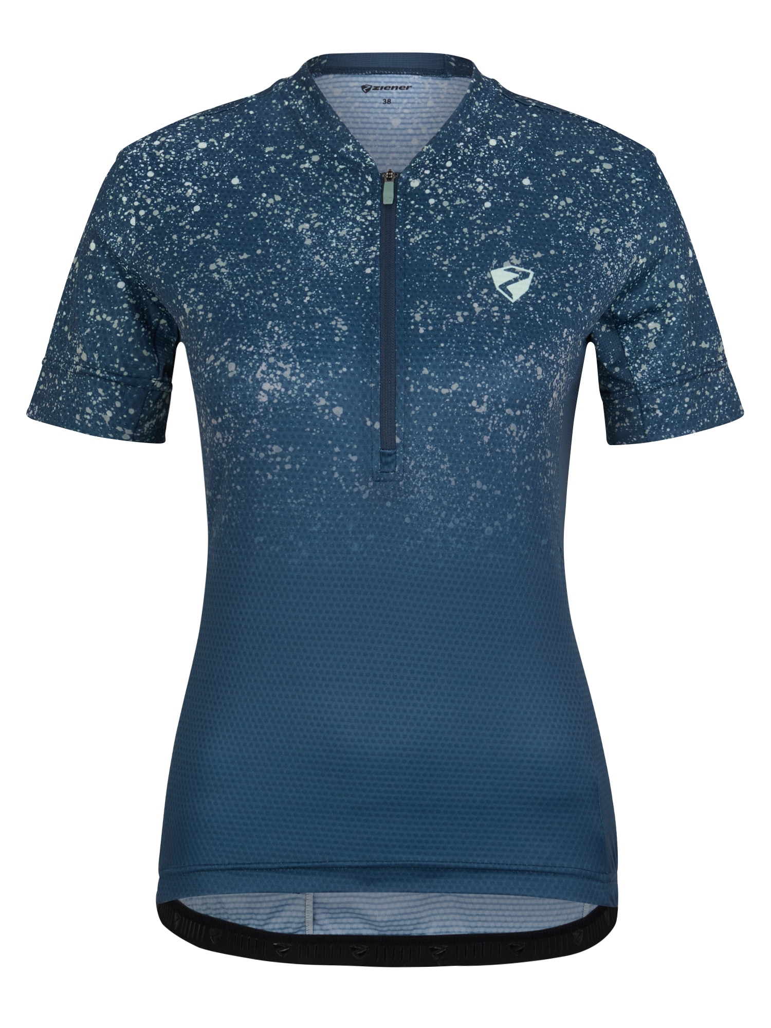 Radtrikot ZIENER "NALADIA-Z", Damen, Gr. 34, blau (hale navy), Obermaterial: 100% Polyester; Obermaterial 2: 90% Polyester, 10% Elasthan, Trikots Image