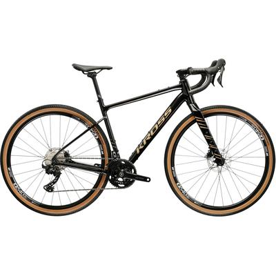 Gravelbike KROSS "Esker 6.0" Gr. 51, schwarz (schwarz, schwarz), Fahrräder, 51cm, 28 Zoll (71,12cm) hinten: 28 Zoll (71,12cm)