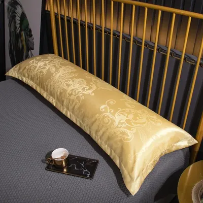 Satin-Jacquard, kühler Sommer, 120/150/180 cm langer Kissenbezug, geprägter Kissenbezug, luxuriöser Image