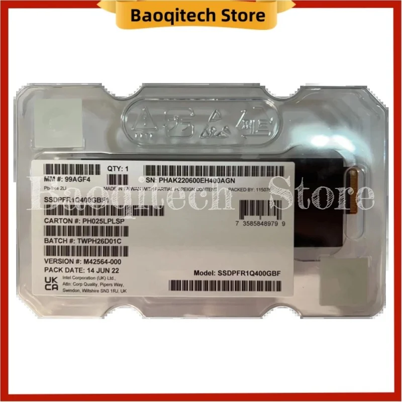 Für brandneue Original Intel OPTANE SSD P5801X 400G E1. S-Schnittstelle Festkörperlaufwerk SSDPFR1Q400GBF1 auf Unternehmen Image