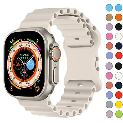 Ocean Strap für Apple Watch Ultra 1 2 49 mm Original 1:1 Armband iWatch Serie 9 8 7 6 5 4 3 42 mm 44 Image