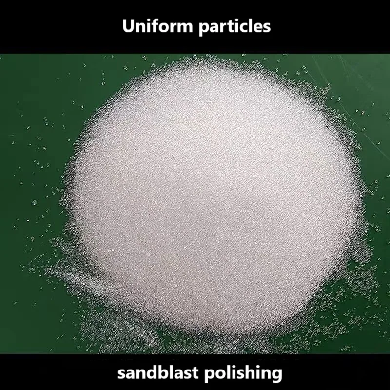 transparente Glasperlen Sandstrahl Polieren Schleifen Schleifmittel Image