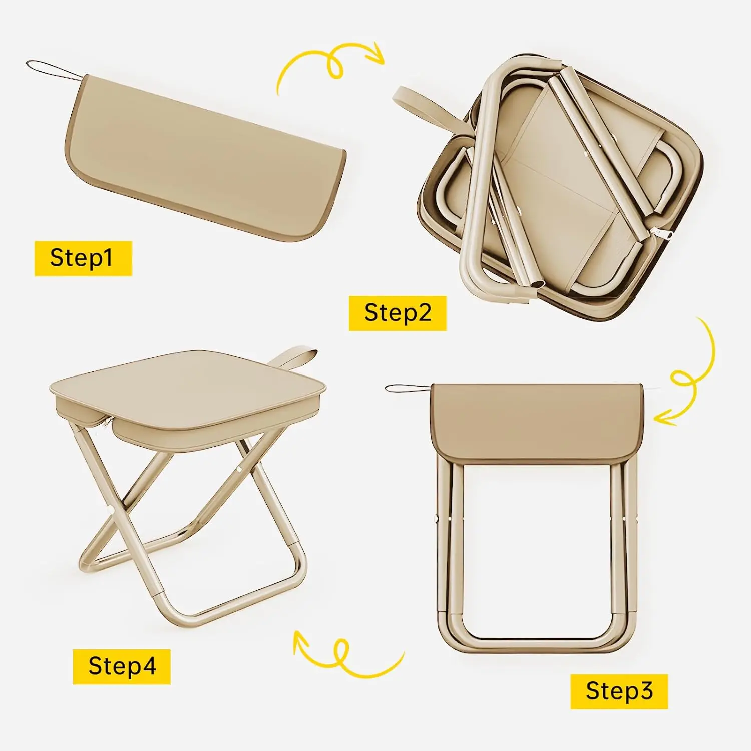 Tragbarer Klappstuhl multifunktion aler zusammen klappbarer Hocker Reise hocker ultraleichter Angel hocker für Camping-Angel reisen