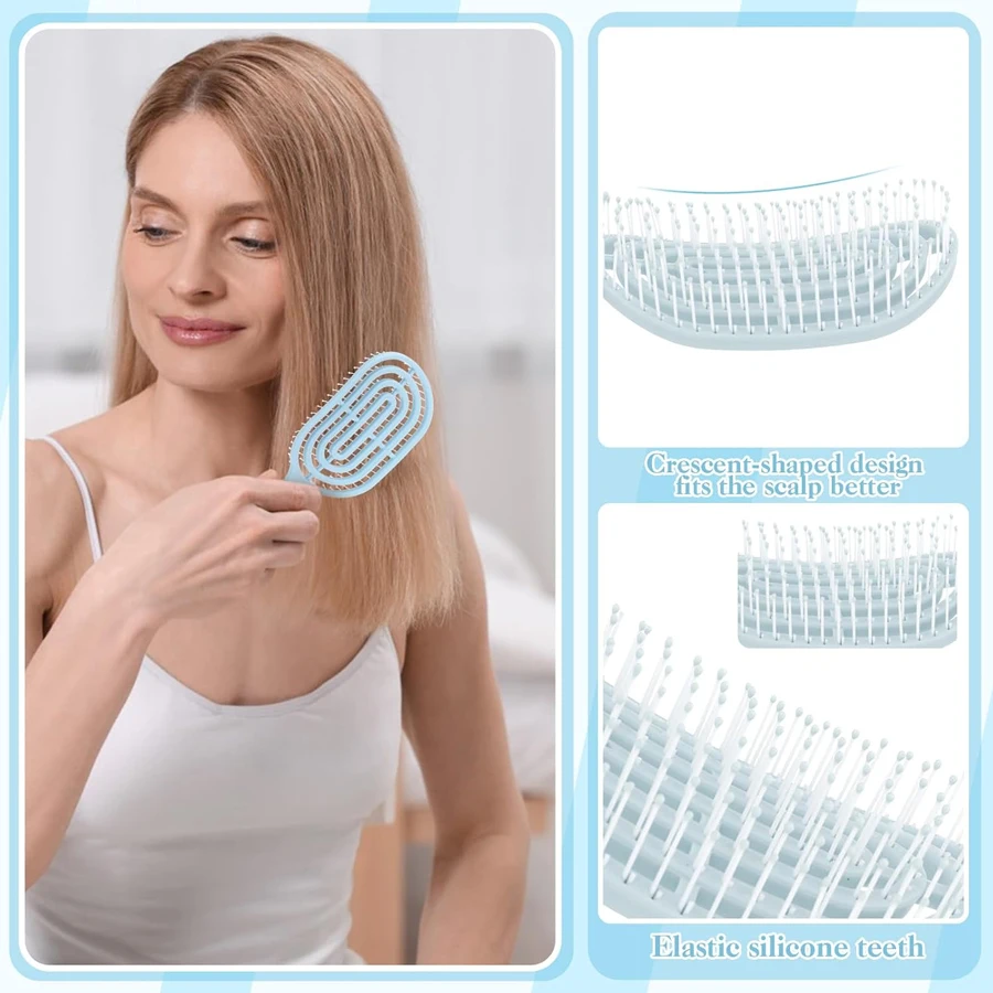 4 stücke Air Kissen Kamm Volumizing Kamm Curling Kamm Glättung Kamm Kopfhaut Massage Tragbare Flauschigen Haarpflege Kämme Image