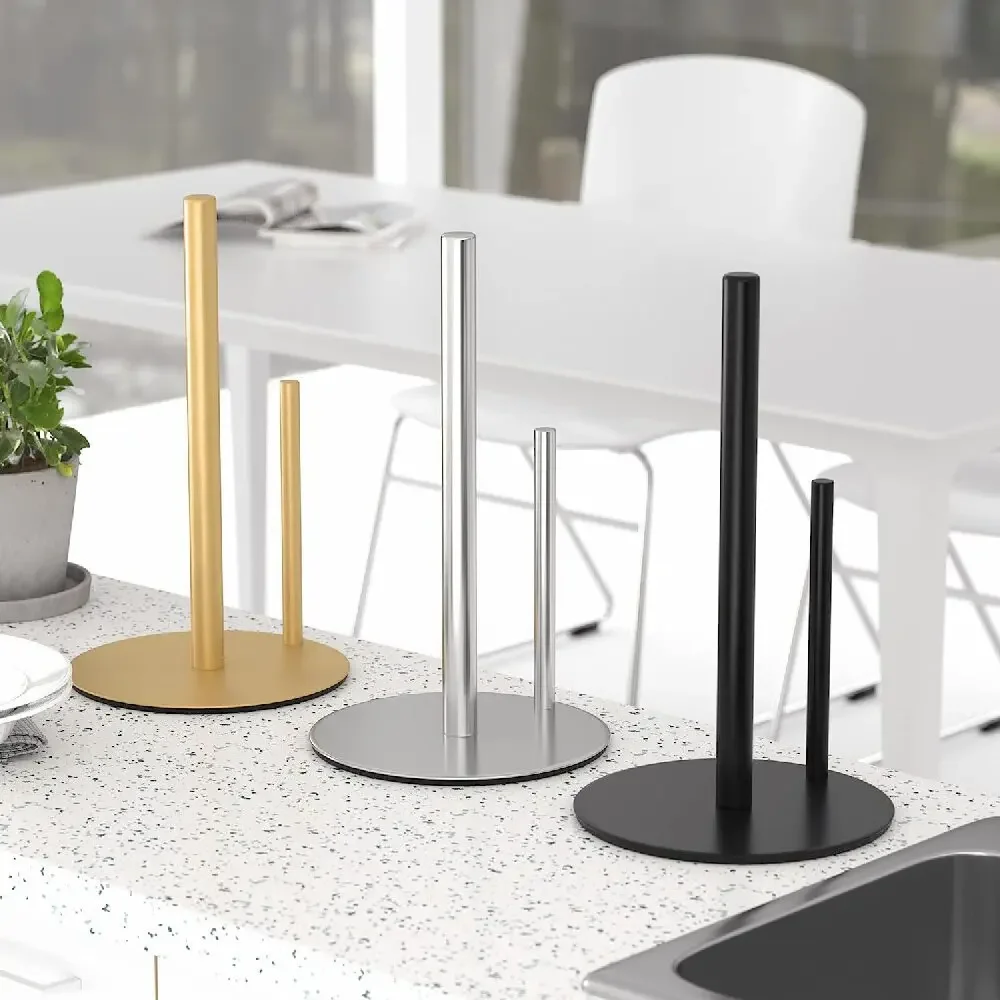 Bodenstehender Taschentuchhalter aus Edelstahl für den Haushalt, stehender Toilettenpapieraufhänger aus Edelstahl für die Küche