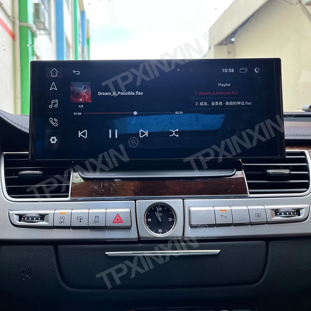 12,3 Zoll CarPlay Autoradio Für Audi A8 S8 D4 2010-2017 Android Auto Blue-ray HD Touchscreen Multimedia Player Kopf Einheit Update Image