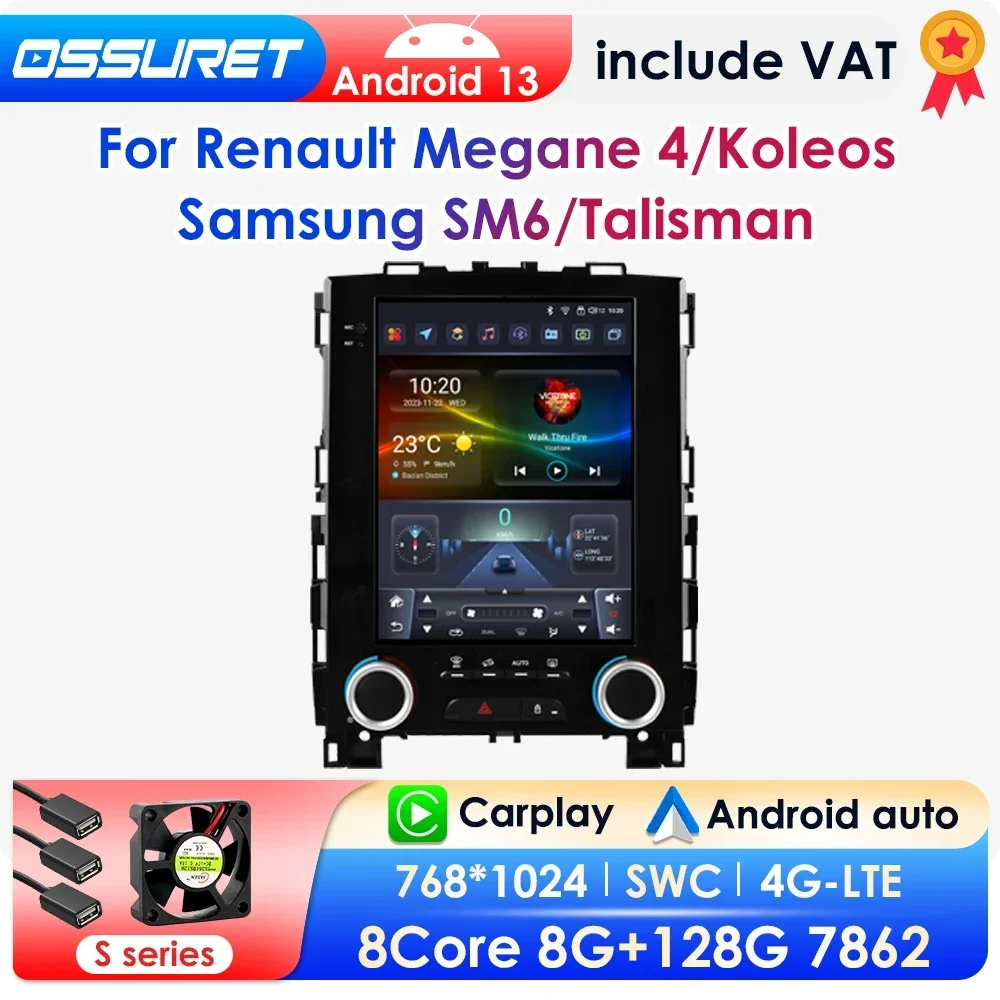 360 Kamera 9.7 ''Android 13 Autoradio für Renault Koleos Megane 4 Samsung SM6 Talisman 2013-2016 Auto Multimedia Video 4g Carplay Image