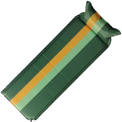 Isomatte für Camping, leichte Campingmatratze aus Memory-Schaum mit Kissen, selbstaufblasende Campingmatte 3 cm dicker Schaumstoff, Luftmatratze, aufblasbare Isomatte für Rucksackreisen, Wandern