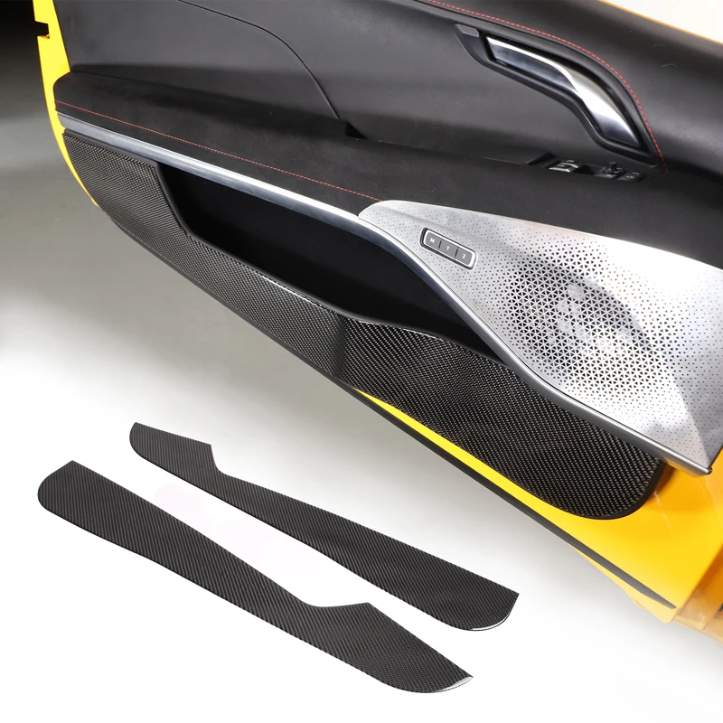 Für 21–23 Lotus EMIRA Innentür-Anti-Kick-Panel-Aufkleber, echte Kohlefaser (weich), Auto-Innenraum-Modifikation, Schutzzubehör