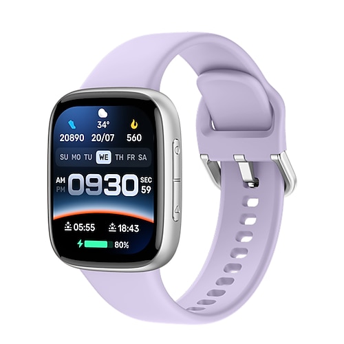 696 GTX20 Smartwatch 1.85 Zoll Smartwatch Fitnessuhr Bluetooth Schrittzähler Anruferinnerung Schlaf-Tracker Kompatibel mit Android iOS Damen Herren Freisprechanrufe Nachrichtenerinnerung IP 67 38mm Image
