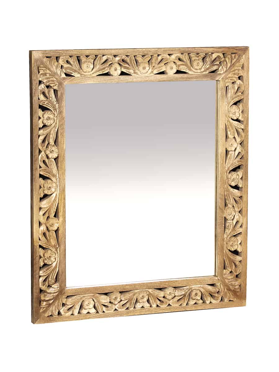 MiaMöbel Spiegel 'Varanasi' Massivholz Mango Modern Indien Indisch Image