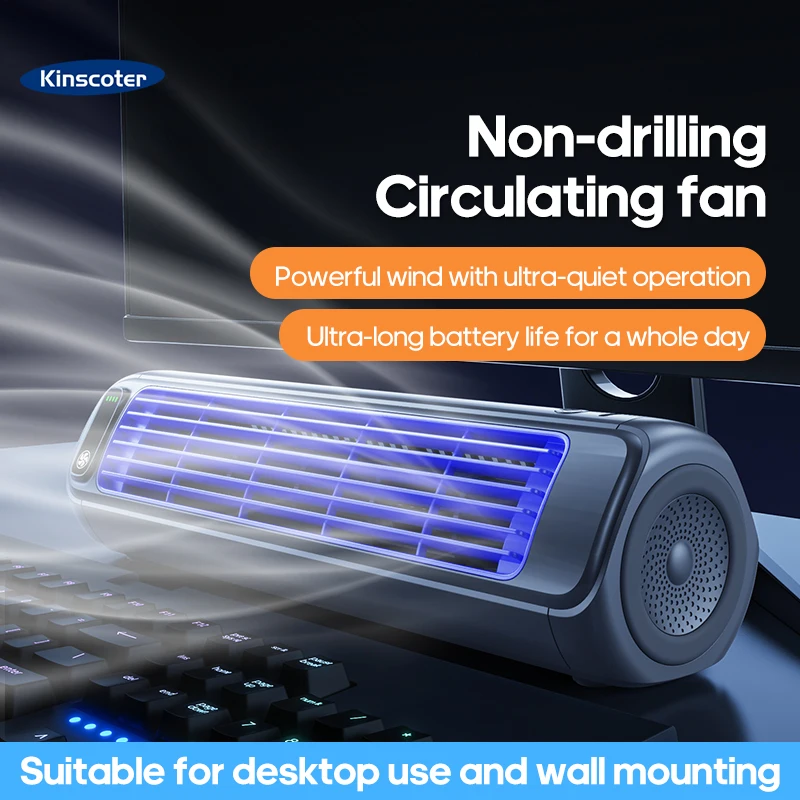 Le plus récent ventilateur de climatisation mural silencieux ménage Rechargeable tour ventilateur Vertical bureau refroidisseur d