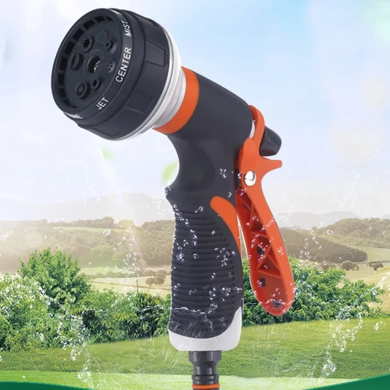 Detergente per lavaggio da giardino Ad alta pressione per auto e ugello per tubo flessibile Rondella Pistola a spruzzo d'acqua Tubo da giardino regolabile Pistola ad acqua per lavaggio auto
