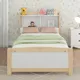 Testiera del letto singolo in legno massello, struttura del letto 90x200 cm, letto con testiera a doghe, letto per bambini