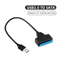 Supporto cavo da USB 3.0 a SATA Cavo adattatore per disco rigido SSD HDD esterno da 2,5 pollici Convertitore connettore computer