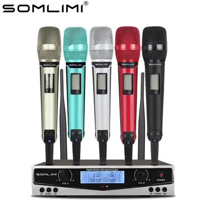 SOMLIMI 500-599MHz UHF SKM9100/SKM9000 Stage Performance Home KTV Professional Dual Wireless