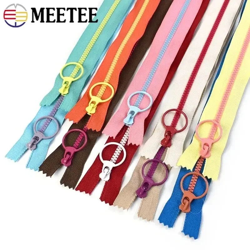 5/10Pcs 3# Meetee Sewing Resin Zippers Bag Pocket Close-End Closure Zipper Clothes Zips Replacement Repair Zip Tape Accessories