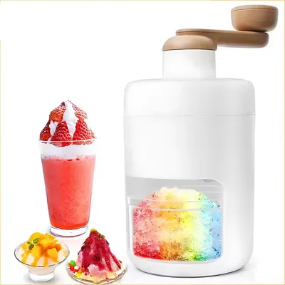 Ice Shaver And Snow Cone Machine - Premium Portable Ice Crusher And Shaved Ice Machine With Free Ice