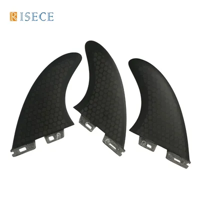 RISECE FCS2 Honeycomb Surfboard Fins AM2 Dual Tab Hexa Core Thruster Fin Set 3PCS