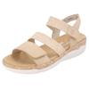 Keilsandalette REMONTE, Damen, Gr. 40, beige (natur), Lederimitat, Bast, casual, Schuhe, Riemchensandale, Bequemschuh, Sommerschuh mit Soft-Fußbett
