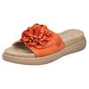 Pantolette RIEKER, Damen, Gr. 41, orange, Nubuklederimitat, Textil, unifarben, casual, Schuhe, Sommerschuh, Hausschuh, Strandschuh mit bequemem Fußbett, Topseller