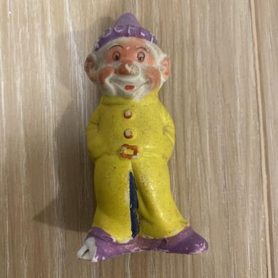 Disney Accents | Vintage Dopey Figurine Snow Seven Dwarfs Walt Disney 40's Era 3" Bisque Damaged | Color: Yellow | Size: Os