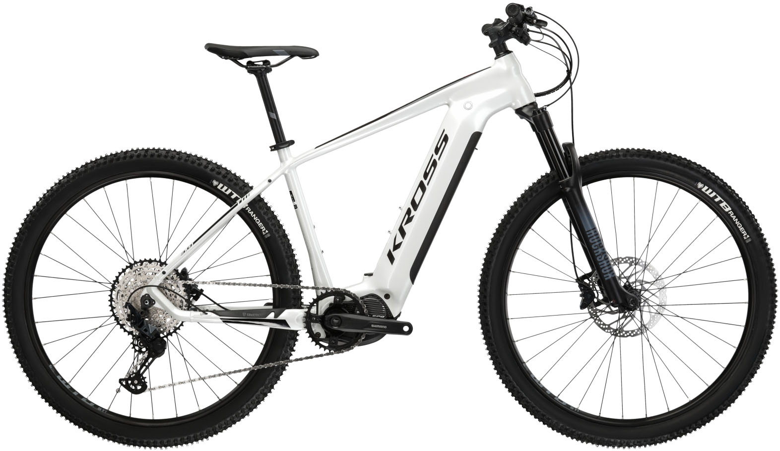 E-Bike KROSS "E-MTB Level Boost 3.0 29 Zoll weiß" Gr. 51, weiß (weiß, schwarz), Elektrofahrräder, 51cm, 29 Zoll (73,66cm), Pedelec, Elektrofahrrad für Damen und Herren Image