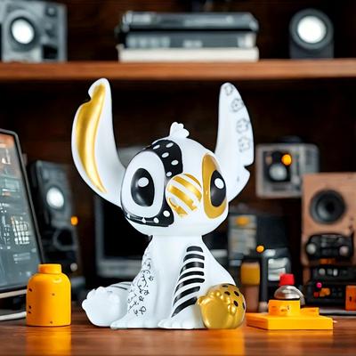 TEMU Stitch & Mouse Figurines - Handcrafted, Decorative Statues For Home, Office, Bedroom, Car - Ideal For Birthdays, New Year, Valentine's Day Gifts - Plastic, No Power Needed, Image
