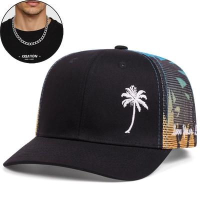 TEMU 2pcs - Baseball Cap With Tree Embroidery, Novelty Men's Baseball Cap, Fashionable Rock And Roll Style Youth Baseball Cap, Suitable For All , Lightweight And , The For Gifts Image