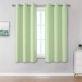 Light Green Short Kitchen Curtain Panels for Living Room 45 Inch Length Room Darkening Bedroom Curtains Grommet Top 38x45 Inch Set of 2 Panels