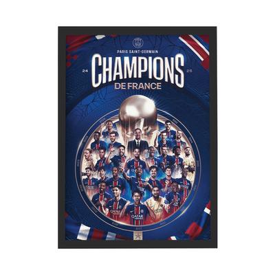 PSG Champions 2025 Gerahmter Druck – A4 Image