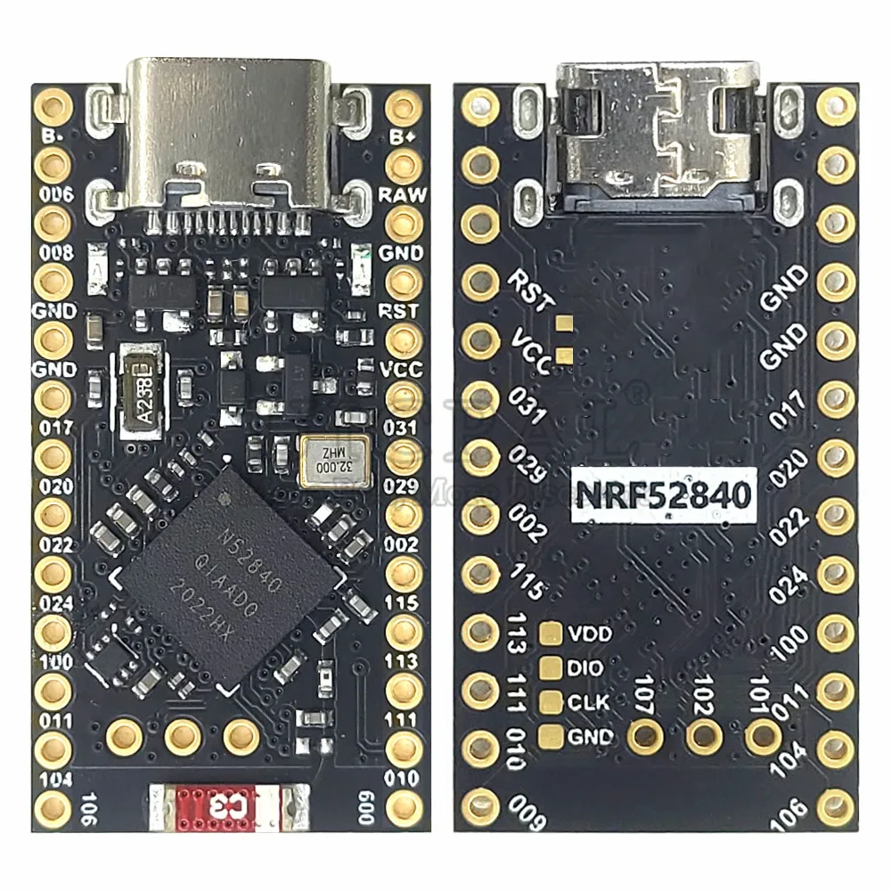 NRF52840 Entwicklungsboard-Modul für Nano V2.0 mit Bluetooth 5.0, unterstützt Ladung 3,7 V, Verwalten Sie MINI USB Typ C 64 MHz Image