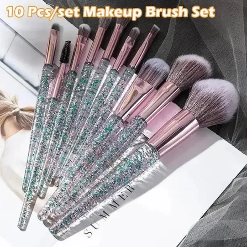Profession elles Make-up Diamant Kristall Pinsel Set Acryl Griff Foundation Rouge Pinsel Puder gemischt Lidschatten Tool Kit Make-up-Tool Image
