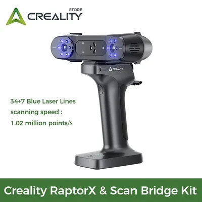 Creality Raptor X 3D-Scanner 34+7 Blauer Laser NIR-Licht 0,02 mm Genauigkeit 60 fps Scannen Wi-Fi 6 Wireless Scan 3D-Druckscanner