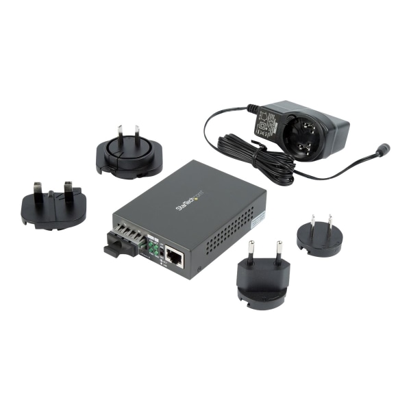 Startech.com Fiber Media Converter - 1000Base-Sx - Multimode 550M - Sc Fiber To Ethernet Converter - Fiber To Copper Converter