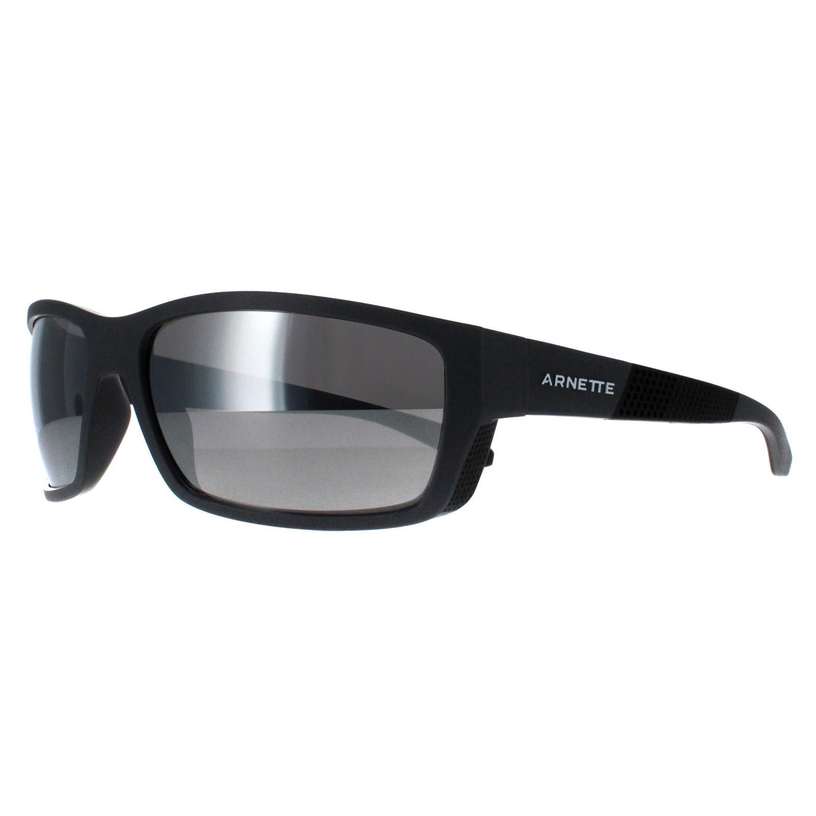 Arnette Rectangle Herren Medium Grau Grau Spiegel Silber Polarisiert AN4336 Frambuesa Image